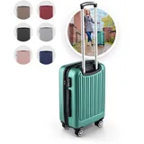 Easy Move ABS Hartschalenkoffer [ERGONOMISCH & SICHER] - Großer Trolley Koffer mit 360° Rädern, Zahlen Schloss - reisekoffer groß, hartschalenkoffer, Luggage (Silver Green, 54cm) *