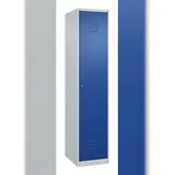 C+P Spind Classic PLUS, 1 Abteil, HxBxT 185x40x50cm, Zylinderschloss, Hellgrau/Enzianblau von PROREGAL