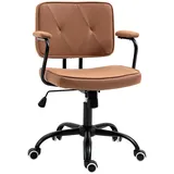 Vinsetto Bürostuhl mit Rollen Schreibtischstuhl für Büro höhenverstellbar mit Wippfunktion 360°-Drehung neigbar Schaumstoff Barun 61 x 58 x 82-91 cm