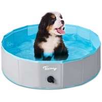 Toozey Hundepool für Große & Kleine Hunde, 80cm / 120cm / 160cm Faltbare Hunde Pools, Planschbecken für Kinder und Hunde, Hundebadewanne, 100% Sicher & Umweltfreundlich