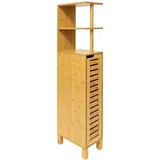 5five simply smart Badezimmerschrank Braun, Naturmaterialien, 19x120x30 cm, Badezimmer, Badezimmerschränke