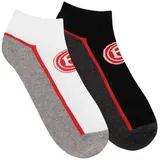 Fortuna Düsseldorf Sneakersocken Streifen 2er Set Rot 39-42