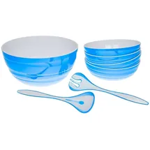 Genius 26090 Salat-Schüssel-Set 7-teilig, blau