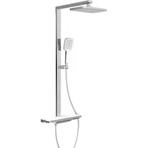 Schütte HAWAII Überkopfbrause-Set, mit Thermostatarmatur, Glasablage, Brausehalter