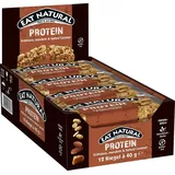 Eat Natural Frucht- & Nussriegel - Erdnüsse, Mandeln & Salzkaramell - Proteinquelle, glutenfreier Snack - Perfekt für unterwegs. - 12x40 g