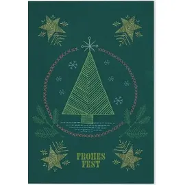 Gerstenberg Verlag VE Weihnachten Klappkarte Motiv Frohes Fest 5 Ex.