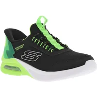 SKECHERS Jungen Microspec Max Brisk-Stripe Sneaker, Schwarz