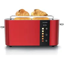 Arendo Langschlitz-Toaster Rot