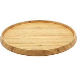Bredemeijer Tablett rund Bambus natur 350x350x22mm 174002 Serviertablett Klassisches Serviertablett Holz
