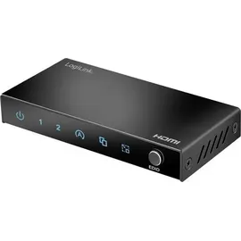 Logilink HD0066 HDMI-Splitter LED-Anzeige, Metallgehäuse, mit Status-LEDs Schwarz