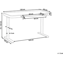 Beliani Schreibtisch Kenly Schwarz