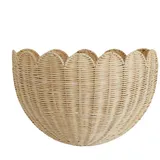 Hängende Weidenkörbe, Gewebter Rattan Jakobsmuschel Wandkorb, Überbrochene Korbkörbe Für Wand, Natural Gewebter Rattan Organisator, Hand Scalloped Wicker Wand Korb, Wandaufbewahrungs Organizer