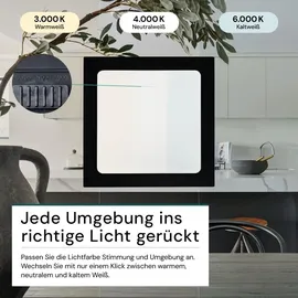 LUXULA 6W eckig schwarz