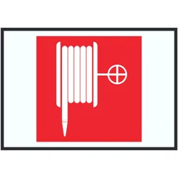 Feuerlöschschlauch Symbol Schild A5 (148x210mm)
