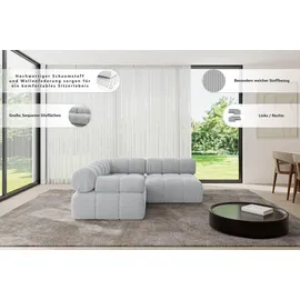 altdecor Ecksofa modulares Sofa Mende-L1 - 190x190x70 cm Braun Velours