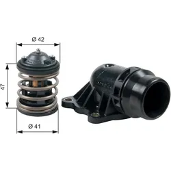 GATES Thermostat, Kühlmittel mit Dichtungen für BMW 11517823193 TH47487K2
