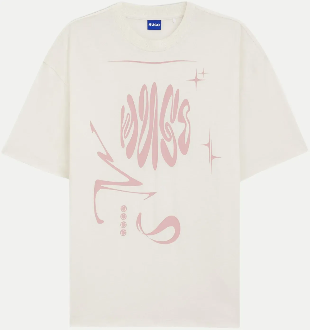 Oversized T-Shirt  mit Schriftzug Weiß M