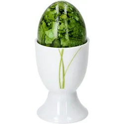 6er Set  Bali Eierbecher 6 Personen grüne Grashalme - 6 x Eierbecher