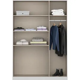 Rauch Kleiderschrank RAUCH "Harburg Drehtürenschrank Schlafzimmerschrank mit viel Stauraum", grau (graumetallic), B:136cm H:197cm T:54cm, Holzwerkstoff, Schränke, Kleiderschrank, Bestseller Schrank Garderobe im Schlafzimmer
