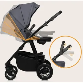 lionelo - 3-in-1 Kombikinderwagen AMBER PLUS Grau Graphite - Grau