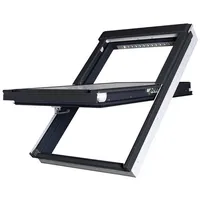 FAKRO Kunststoff-Schwingfenster 3-Fach Verglasung Dachfenster PTP-V/AN U4 mit Eindeckrahmen (innen in ANTHRAZIT)