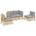 vidaXL Garten-Lounge-Set 4-tlg. grau Kiefer