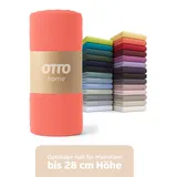 OTTO home Spannbettlaken Blackberry Single-Jersey 160 x 200 cm koralle
