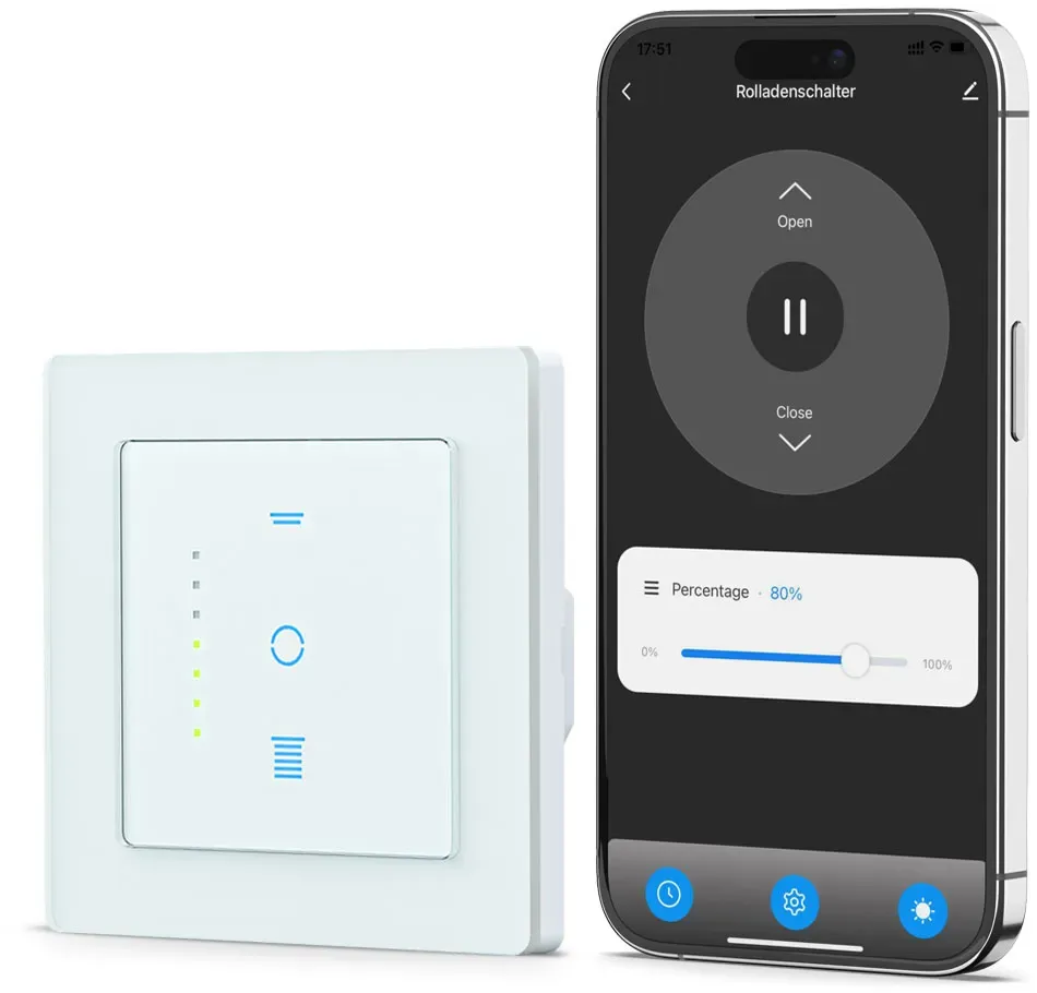 CURRYSMARTER Gen6 WLAN Rollladenschalter, Smarte Rollladensteuerung & Jalousieschalter