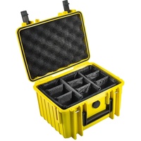 B&W International Outdoor Case Type 2000 gelb + Facheinteilung