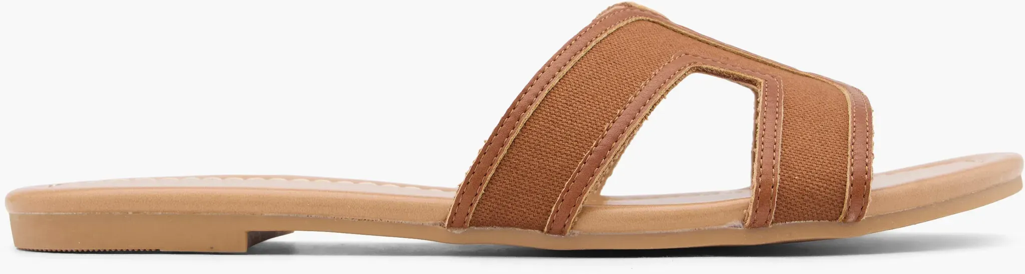 Graceland  Flache Pantolette Braun, Damen, Größe: 37, Material: Canvas/Lederimitat - Graceland  Flache Pantolette Braun, Damen, Größe: 37, Material: Canvas/Lederimitat - woman - Braun