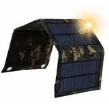 Jadeshay Faltbares Solarpanel 20W Solarpanel Ladegerät USB 5V Solar Panel Camping for Telefon, Laptop