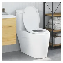 vidaXL WC-Sitz Schnellverschluss Weiß
