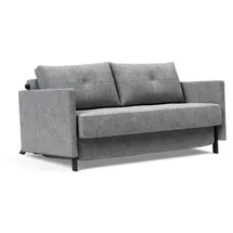 Innovation Living Schlafsofa Cubed mit Armlehnen Stoff Grau Granit 140 cm