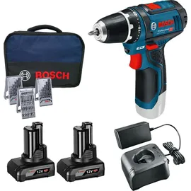 Bosch GSR 12V-15 Professional inkl. 2 x 4 Ah + 39-tlg. Zubehör 0615990HV1