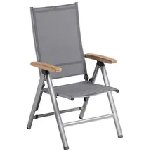 Kettler Cirrus Multipositionssessel 62 x 70 x 109 cm silber/anthrazit-grau 0100301-0100