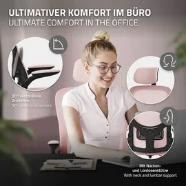 ML-Design Bürostuhl Chefsessel Rosa