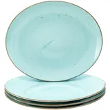 CreaTable Steakteller Vintage Nature 4-tlg blau