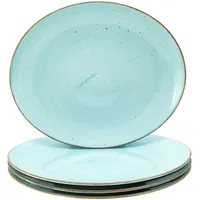 CreaTable Steakteller Vintage Nature 4-tlg blau