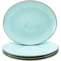 CreaTable Steakteller Vintage Nature 4-tlg blau