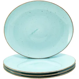 CreaTable Steakteller Vintage Nature 4-tlg blau