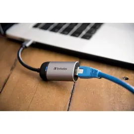 Verbatim USB-C auf Gigabit Ethernet Adapter, USB-C 3.0 [Stecker] (49146)