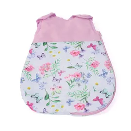 Bayer Chic 2000 794-53 Puppen Bola, Schlafsack für Babypuppen, Flowers, rosa