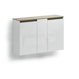 Home Affaire Zippo 130 x 85 x 35 cm hochglanz lackiert / weiß