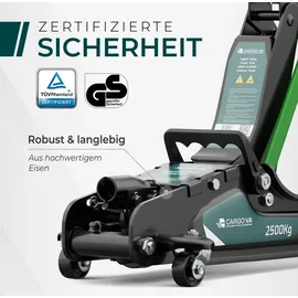 CARGO VA Intelligent Vehicle Accessories Rangierwagenheber hydraulisch 2,5T 85-380 mm grün