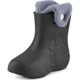 Ladeheid EVA Kinder Jungen Mädchen Gummistiefel Regenschuhe gefüttert LA-CA-04 (Carbone/Grau, 28/29 EU) - -