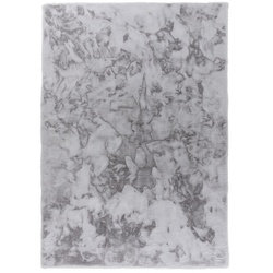 SCHÖNER WOHNEN KOLLEKTION Kunstfellteppich »Tender«, BxL: 80 x 150 cm, rechteckig, Polyester - silberfarben