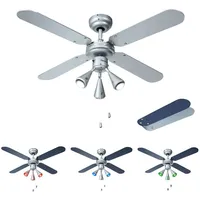 ETC Shop RGB LED Deckenventilator Zugschalter Ventilator Vor-Rücklauf Lüfter