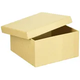 Glorex  Geschenkbox Quadratbox 12,5 x 12,5 x 6,5 cm 1-tlg. braun