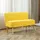 Homcom 2-Sitzer Stoffsofa Polstersofa Loungesofa breit Gelb