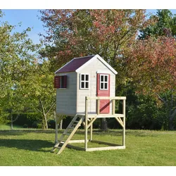 Wendi Toys Holz Stelzenhaus Storch | Natur | 160x190x242 cm